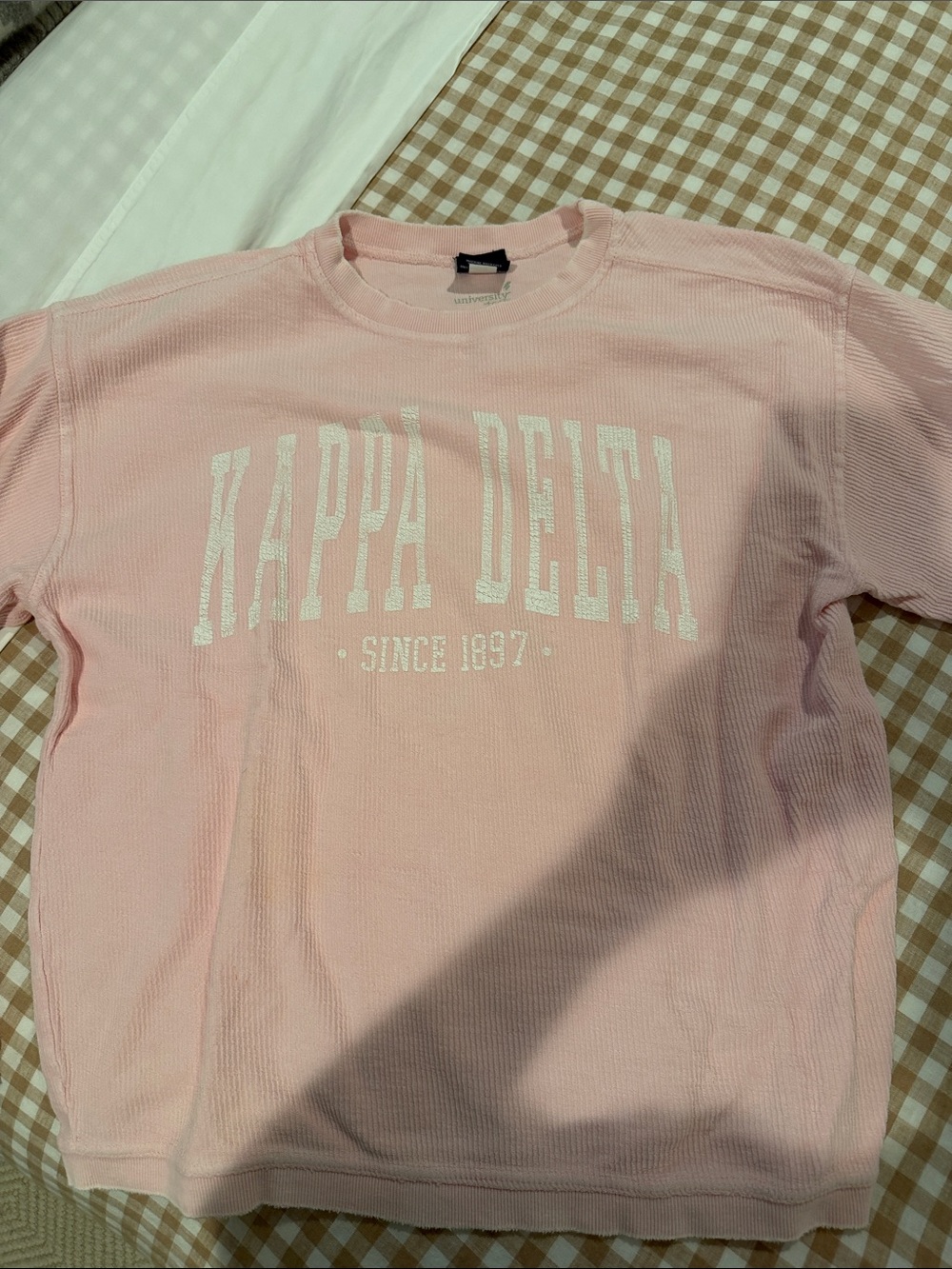 Charles River Apparel Pink Kappa Delta Crewneck Sweatshirt
